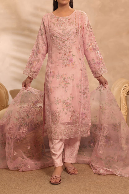 Afsanah By Pak Fabrics Luxury Embroidered Organza Stitched 3PC
