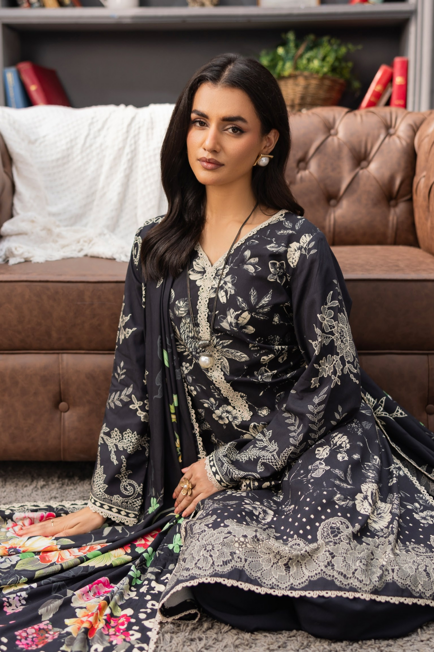 Raiha Luxury Printed Linen 3PC