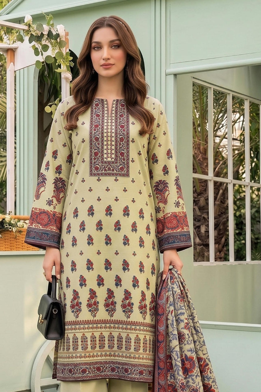 Belleza Digital Printed Khaddar 3PC