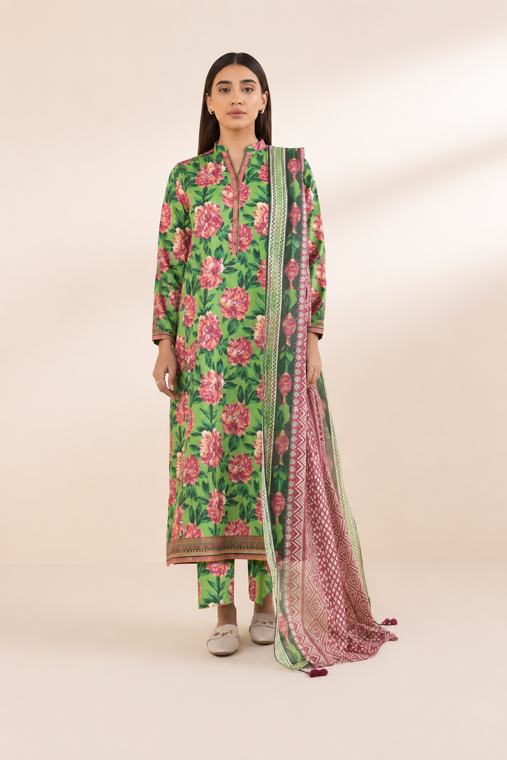 Sapphire Digital Printed Bana Dora Lawn 3PC