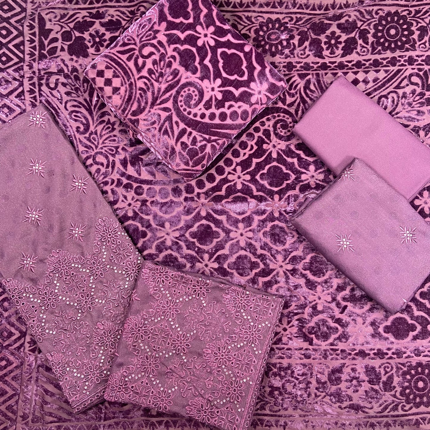 Gulmohar By Anaya Noor Embroidered Slub Peach-3PC