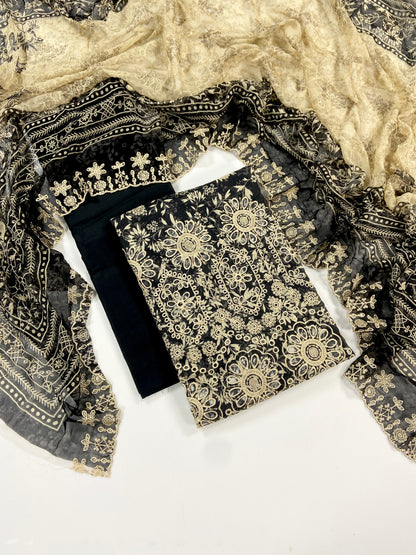 Riwayat Embroidered Lawn With Chiffon Dupatta 3PC