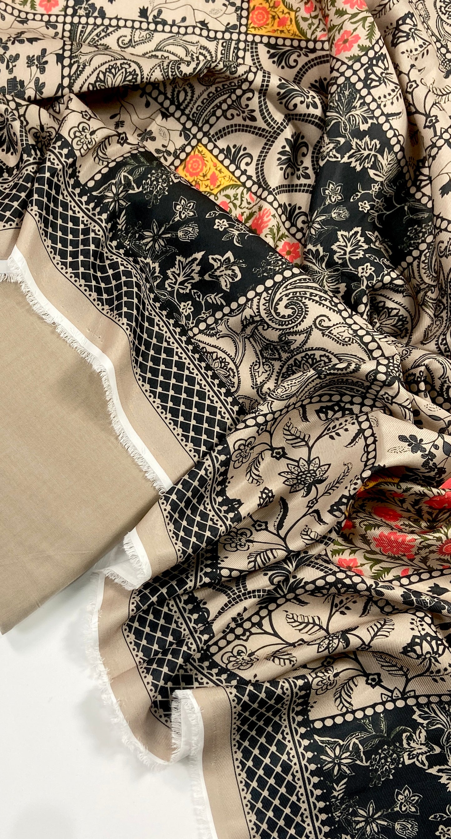 Maria B Linen Dyed Matching Suit With Wool Shawl-3PC