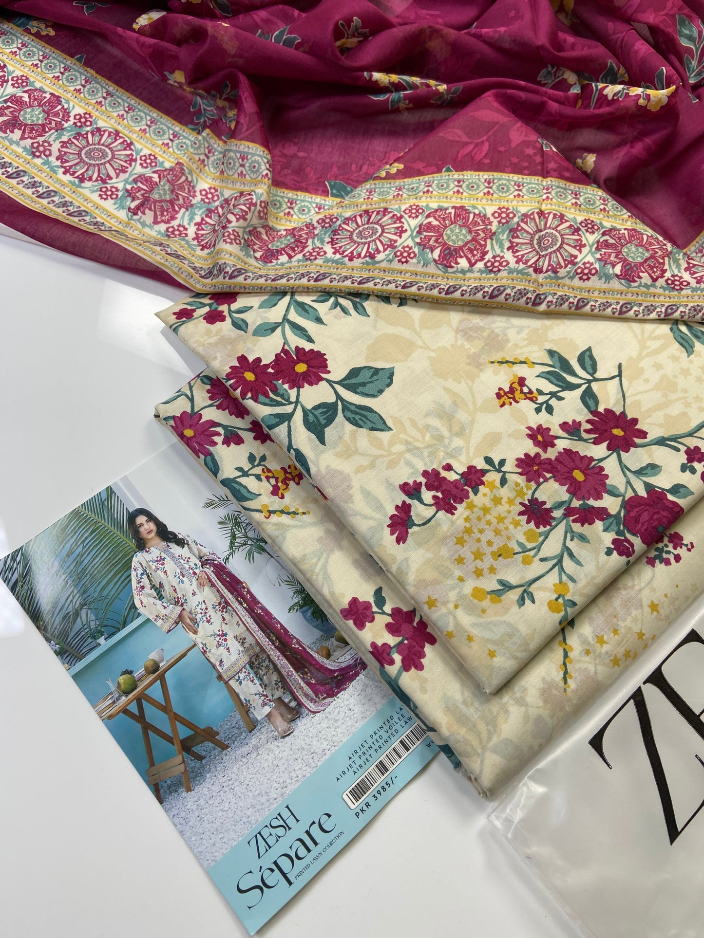 Zesh Airjet Printed Lawn 3-PC