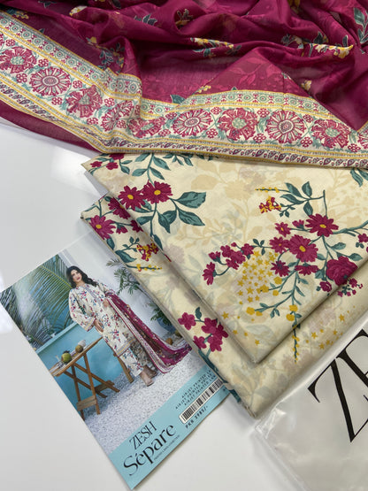 Zesh Airjet Printed Lawn 3-PC