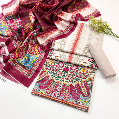 Beechtree Summer Digital Printed Lawn 3PC