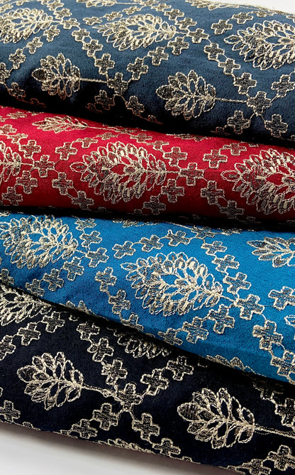 Pack of 4 – Bareeze Style Embroidered Karandi Fabric 2-PC