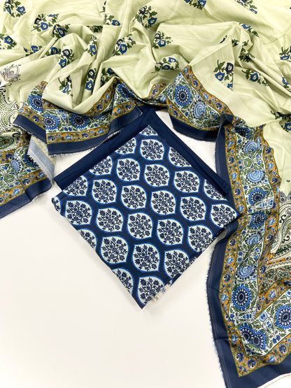 Sapphire Digital Printed Linen 3-PC