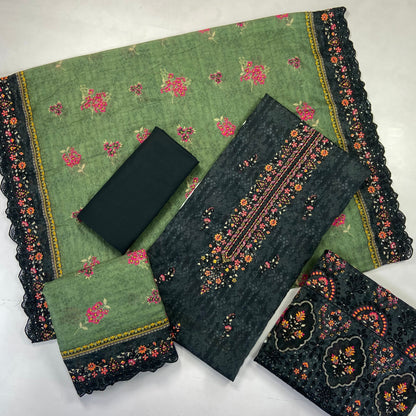 Riwayat Embroidered Lawn With Lazer Cutwork 3-PC