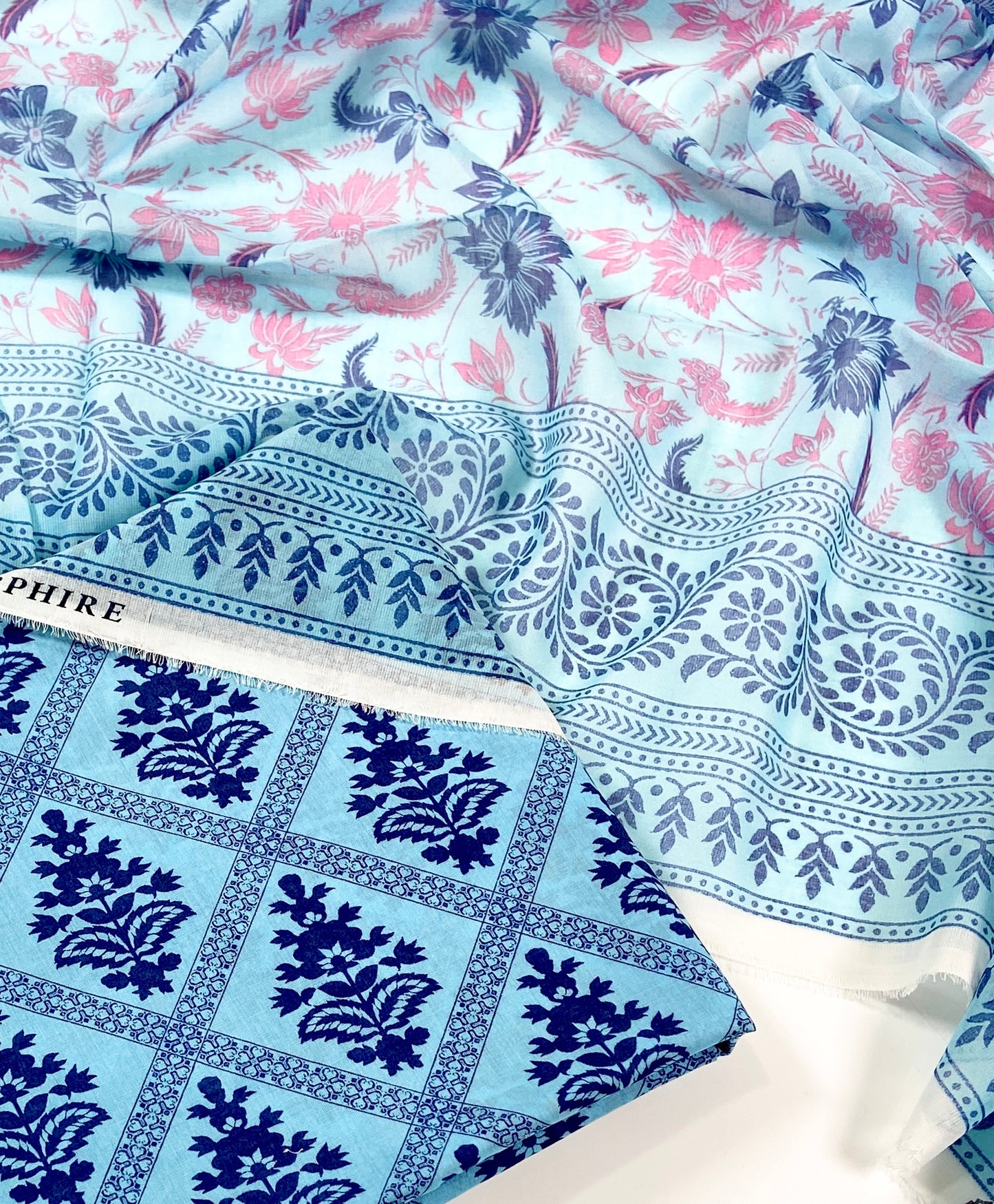 Sapphire Printed Lawn 3PC