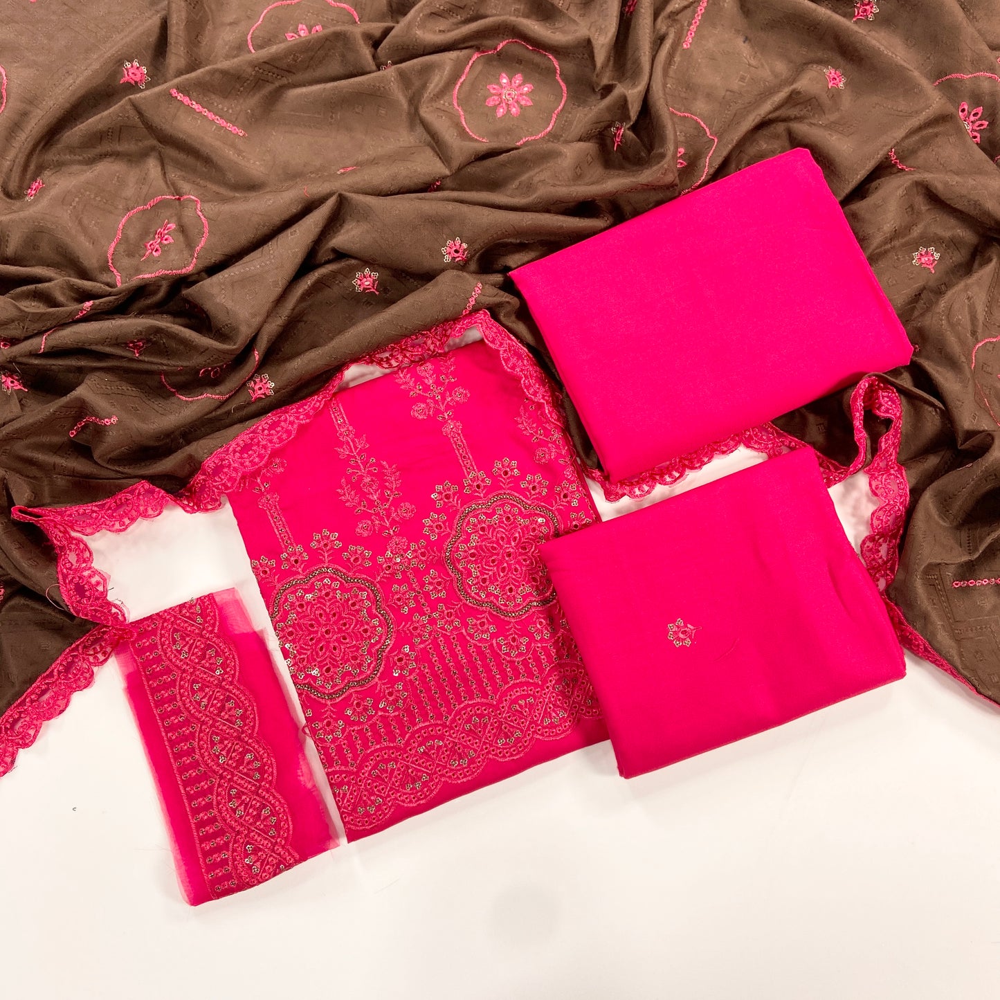 Maria B Luxury Embroidered Dhanak 3PC