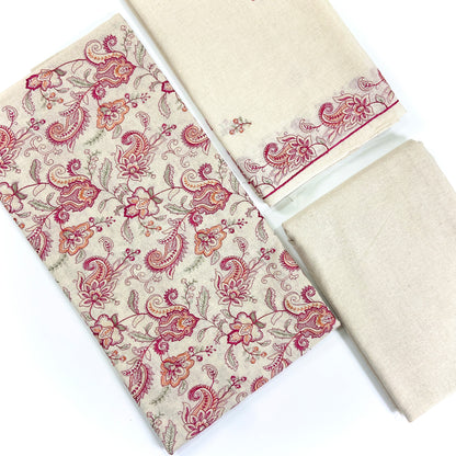 Bareeze White Embroidered Khaddar 3PC