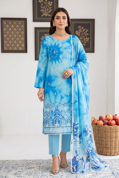 Print Kari By Anaya Noor Heavy Emb Banadora Lawn 3PC
