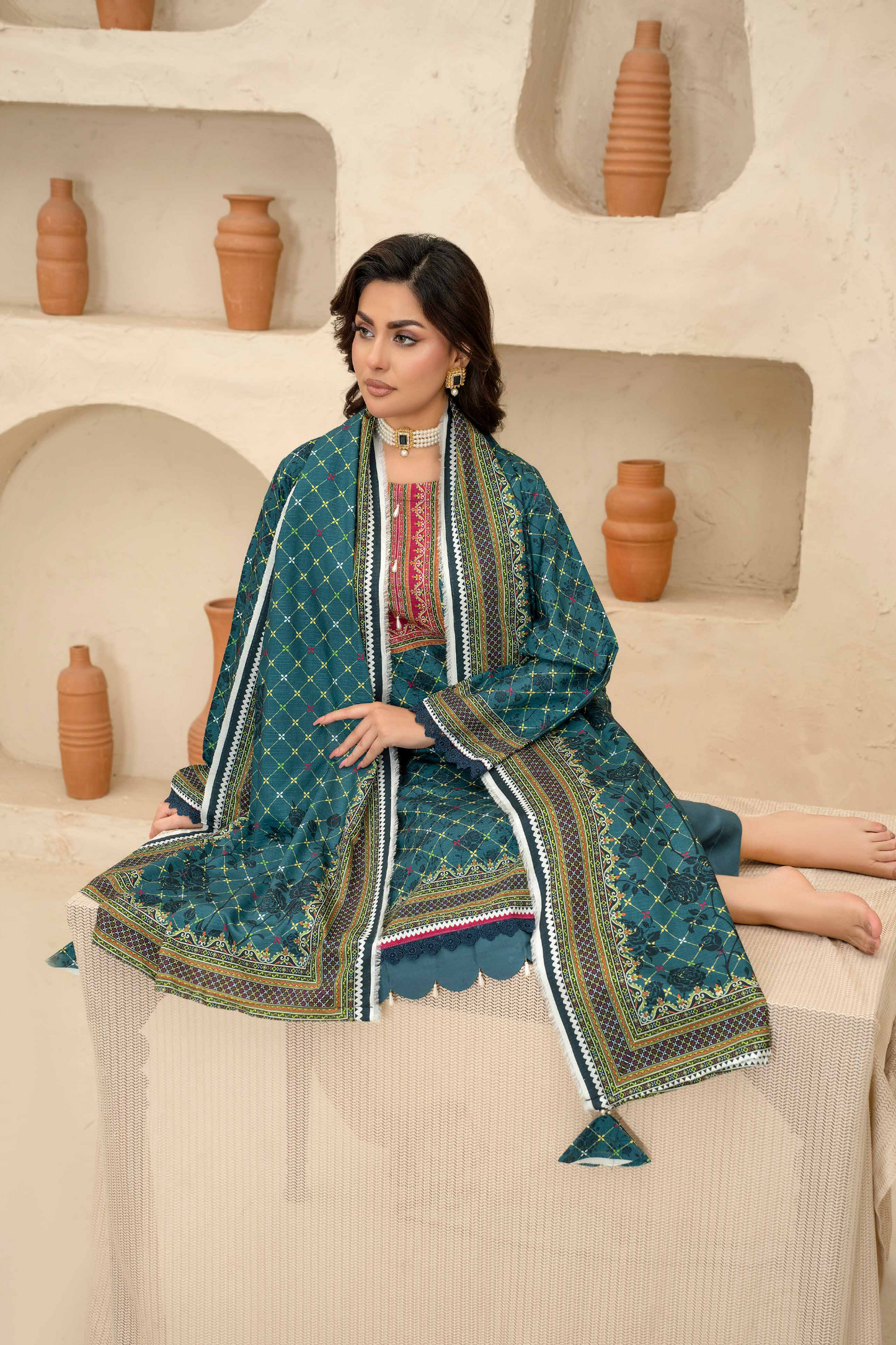 Esha Eshal by Bin Ilyas Premium Printed Viscose 3PC