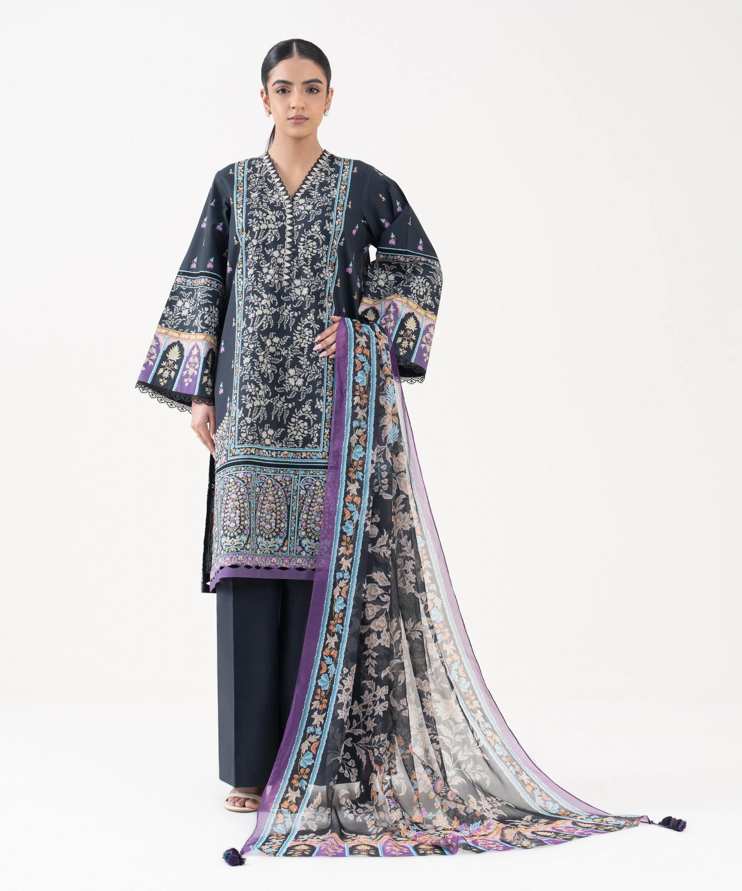 Sapphire Daily Digital Printed Lawn 3PC