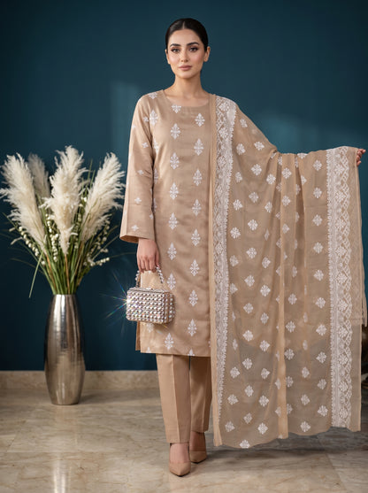 White Rose By Anaya Noor Emb Viscose 3PC