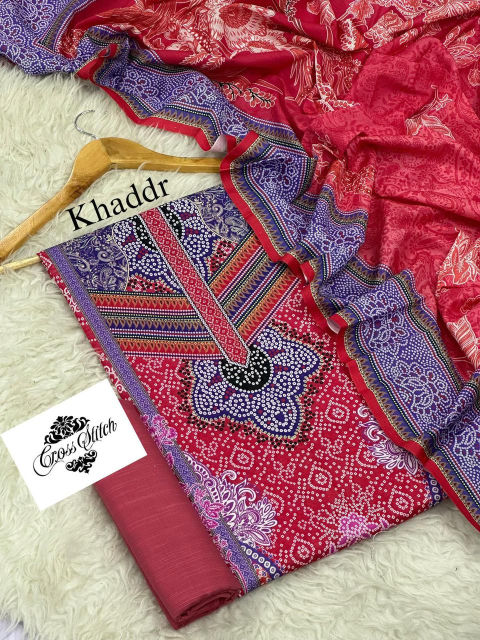 Cross Stitch Printed Khaddar 3PC