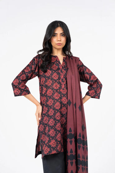 AlKaram Printed Lawn 3-PC