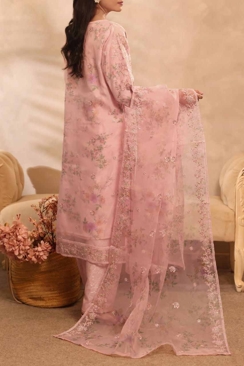 Afsanah By Pak Fabrics Luxury Embroidered Organza Stitched 3PC