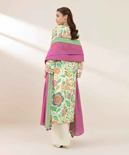 Sapphire Digital Printed Linen 3-PC