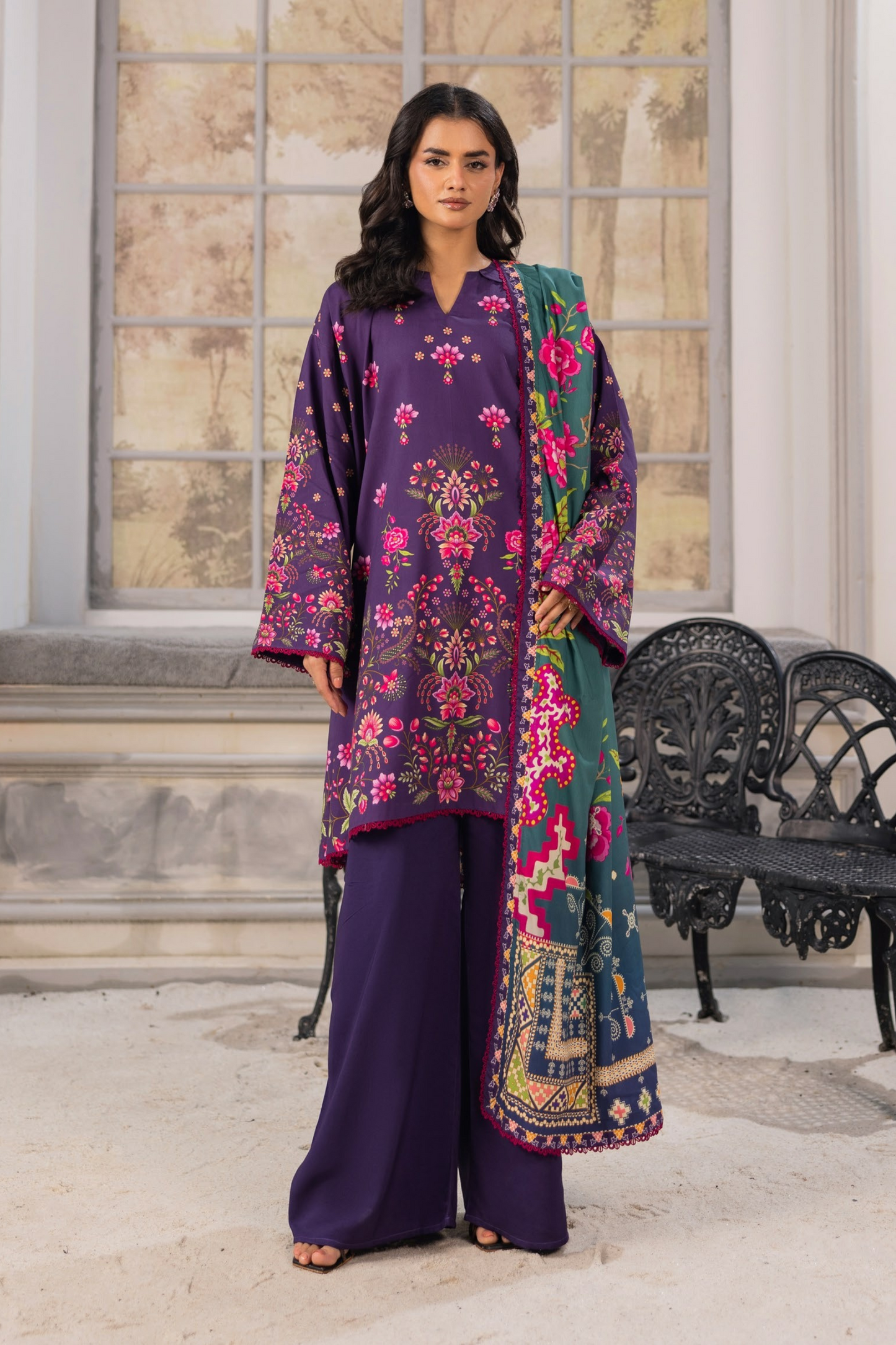 Raiha Luxury Printed Linen 3PC