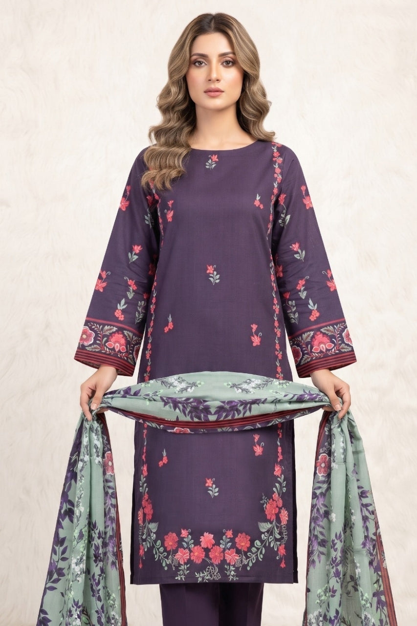 Anaya Noor Digital Printed Cotry Khaddar 3PC