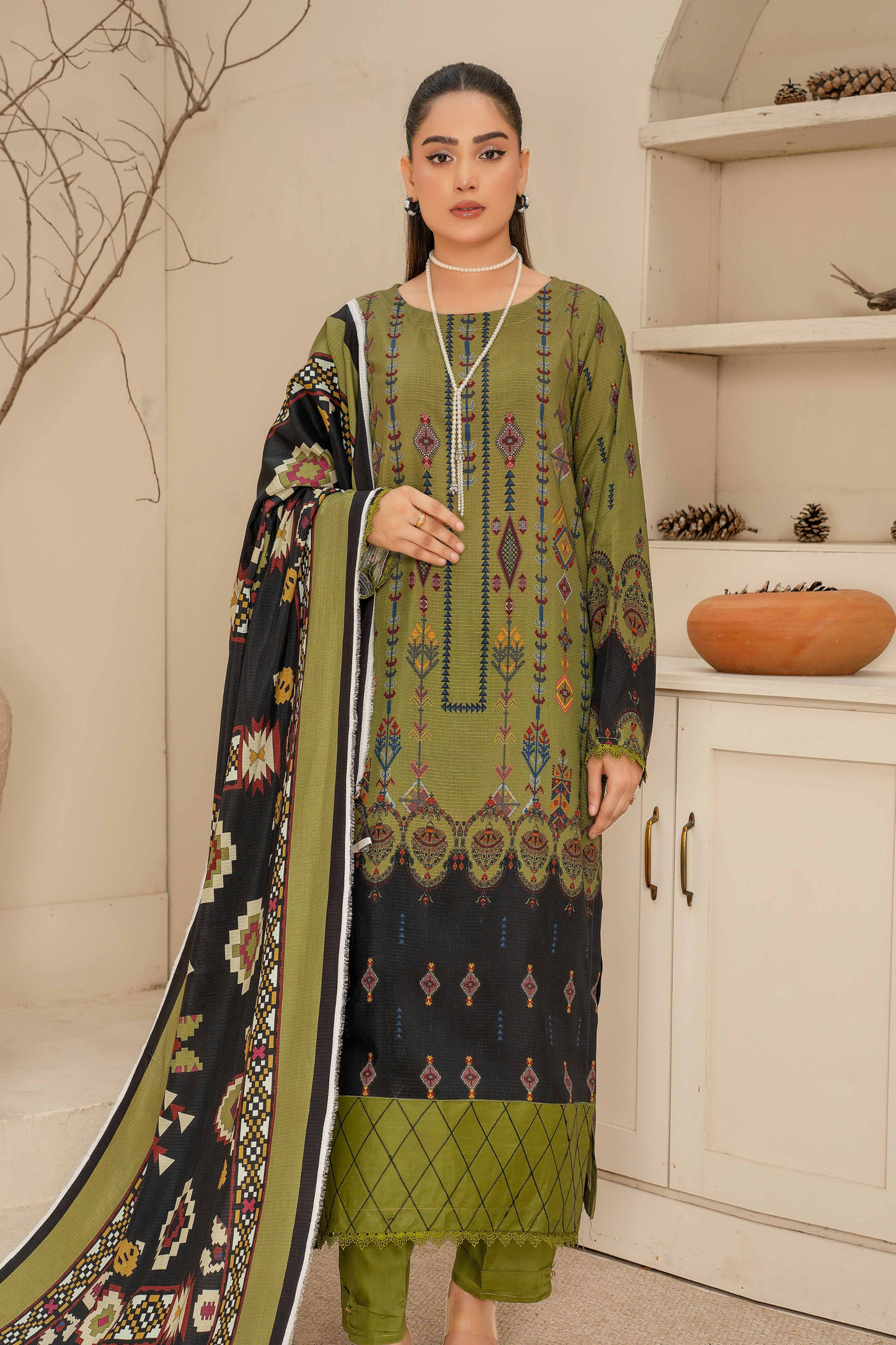 Esha Eshal by Bin Ilyas Premium Printed Viscose 3PC