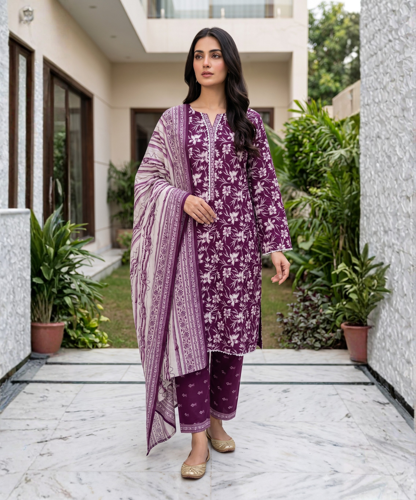Bin Saeed Digital Printed Lawn 3PC