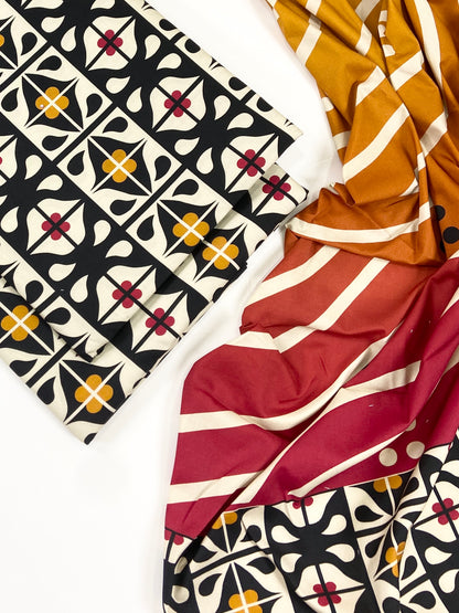 Mix Brand German Linen Printed 3PC