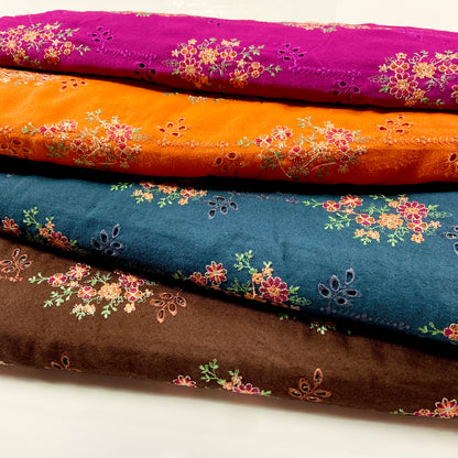 Pack of 4 – Bareeze Style Embroidered Karandi Fabric 2-PC