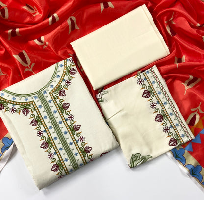 Coco By Zara Luxury Emb Dhanak-3PC