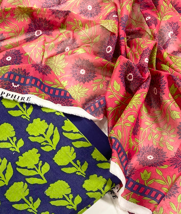 Sapphire Printed Lawn 3PC