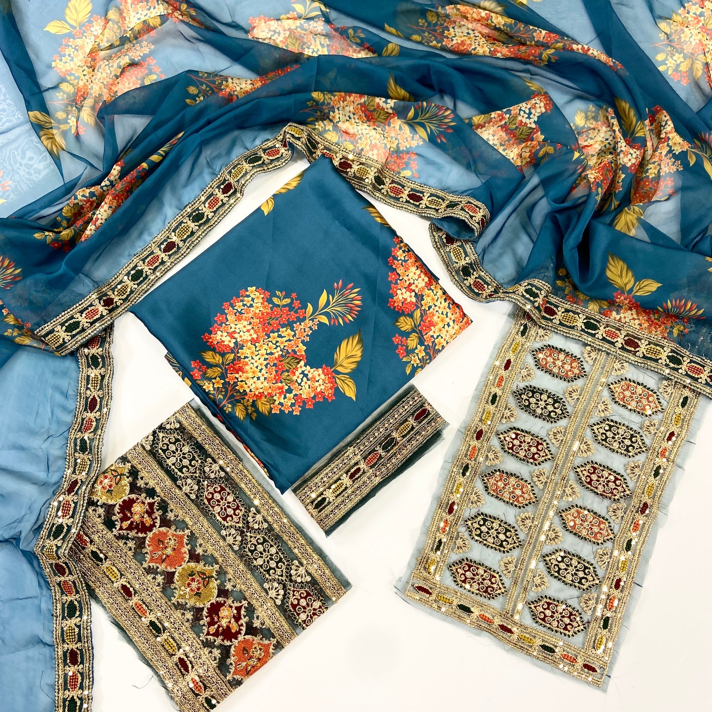 Sabyasachi Luxury Silk With Patches