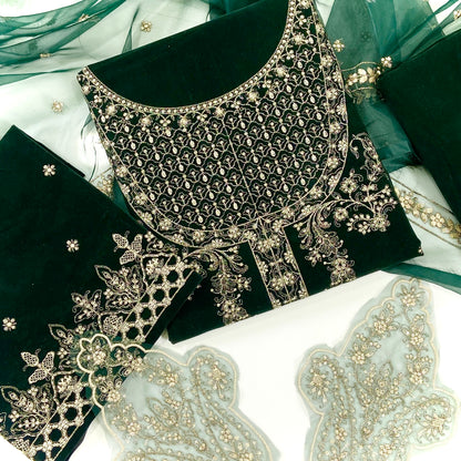 Maria B Sweet Velvet Embroidered 3PC