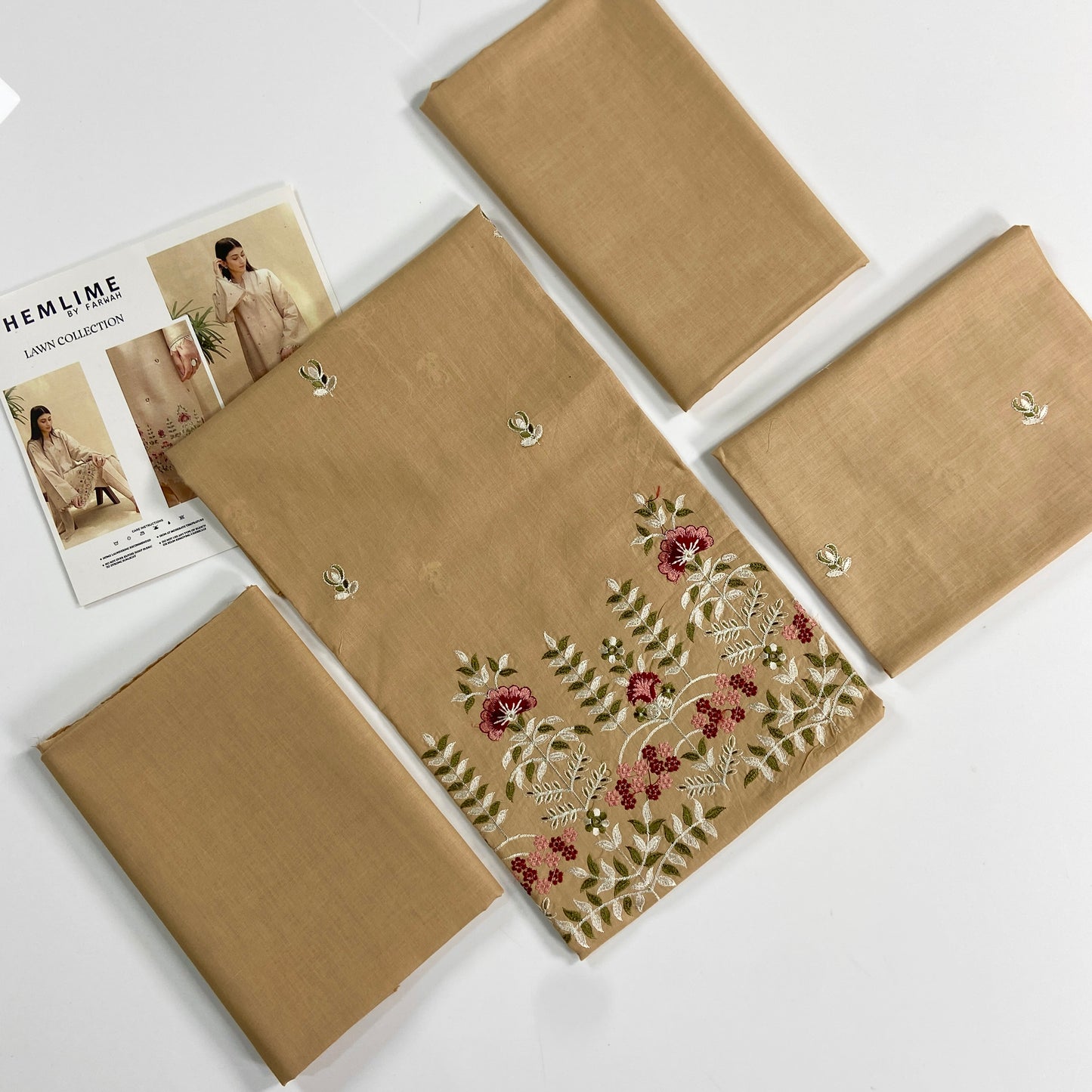 Hemlime Embroidered Lawn 2PC