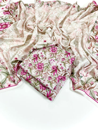 Bareeze Digital Printed Slub Khaddar 3PC
