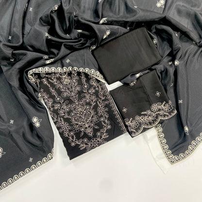 Batik Embroidered Linen 3PC