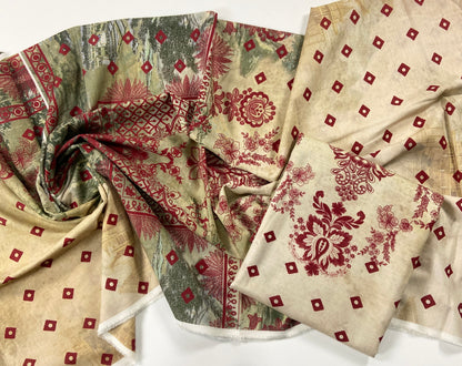 Nishat Digital Printed Khaddar Shirt-1PC