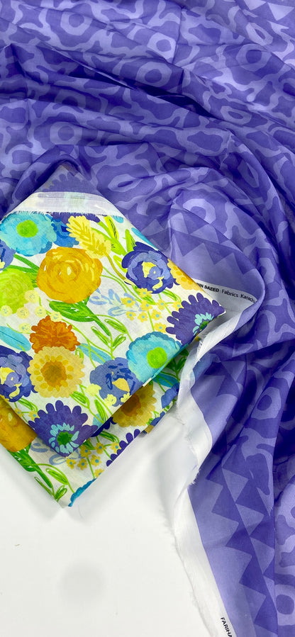 Bin Saeed Digital Printed Lawn 3PC