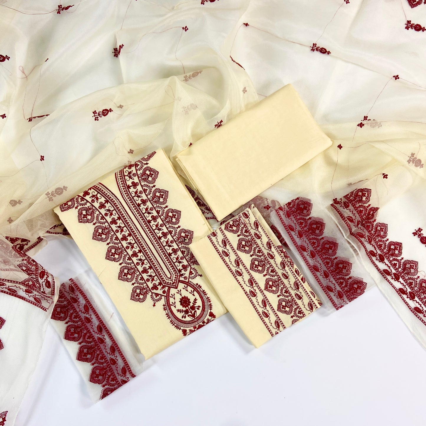 Aneelas Luxury Embroidered Lawn 3PC