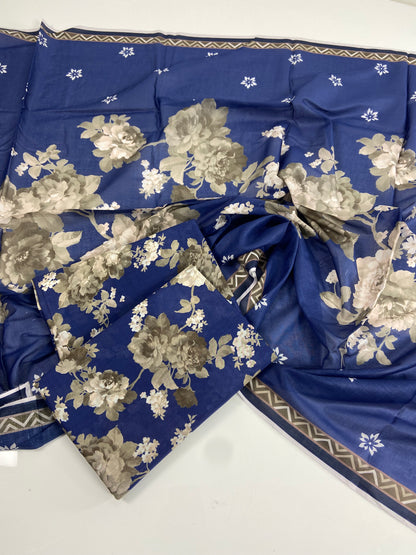 Baroque All Over Digital Printed Lawn 3-PC