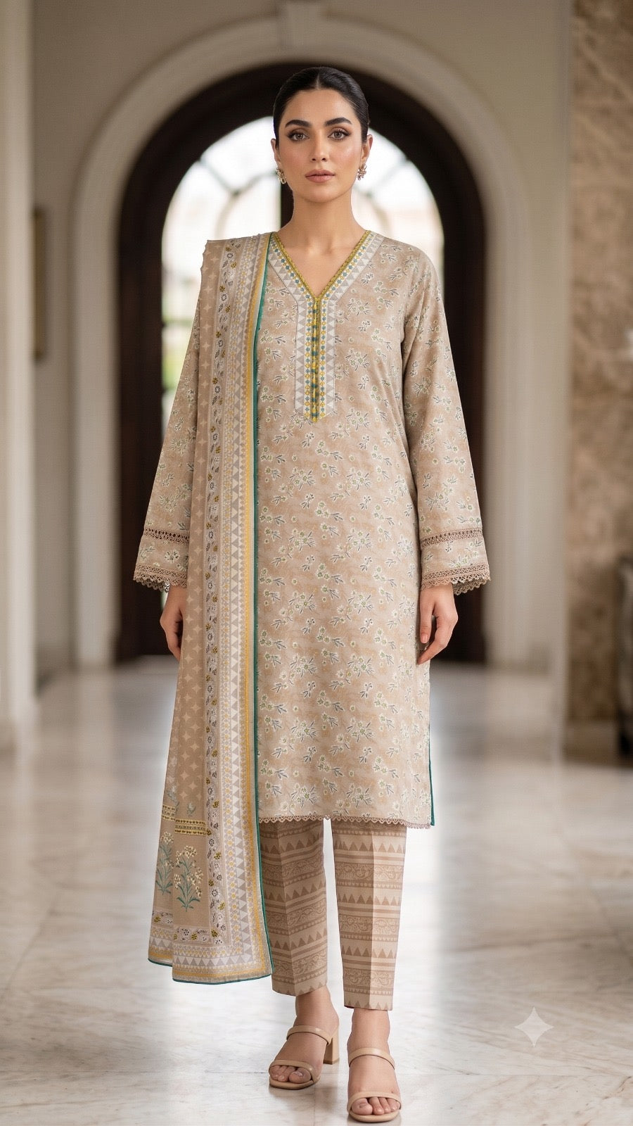 Bin Saeed Digital Printed Lawn 3PC