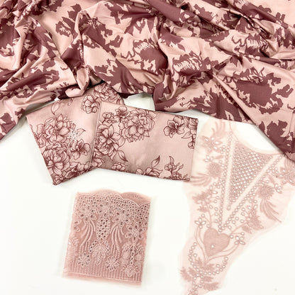 Afrozeh Luxury Emb Linen 3PC