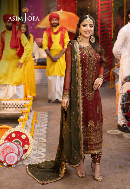 Chamak Damak by Asim Jofa EMB Chiffone 3PC