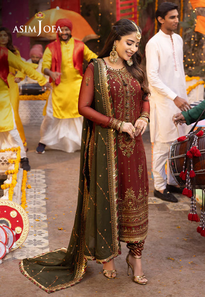 Chamak Damak by Asim Jofa EMB Chiffone 3PC