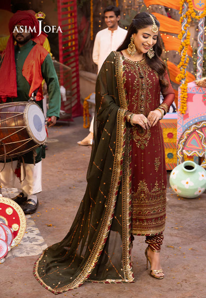 Chamak Damak by Asim Jofa EMB Chiffone 3PC