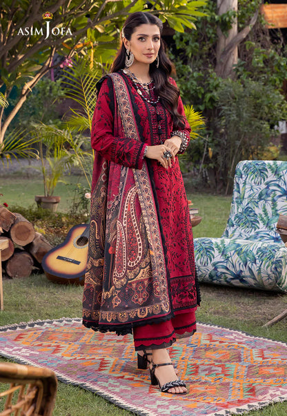 Asim Jofa Embroidered Lawn 3PC