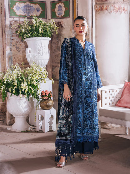 Amelia By Mahnur Luxury Embroidered Corduroy With Palachi Shawl 3PC