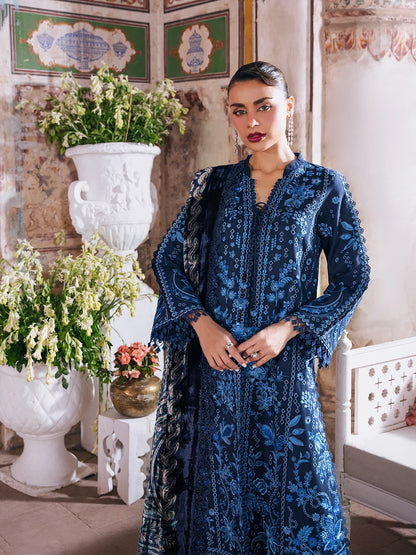 Amelia By Mahnur Luxury Embroidered Corduroy With Palachi Shawl 3PC