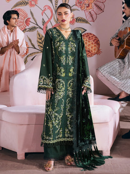 Amelia By Mahnur Luxury Embroidered Corduroy With Palachi Shawl 3PC